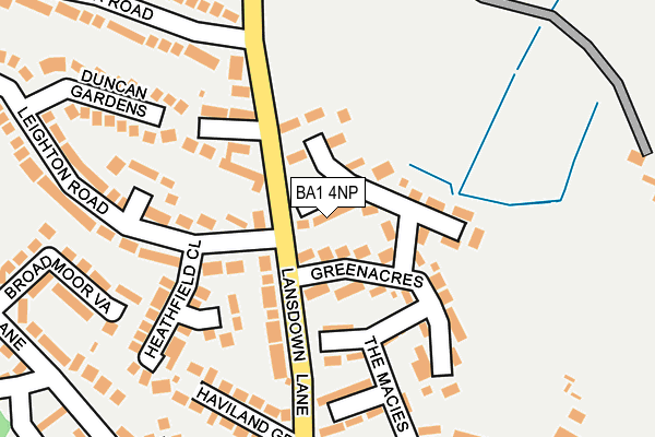 BA1 4NP map - OS OpenMap – Local (Ordnance Survey)