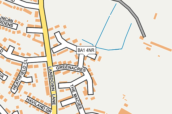 BA1 4NR map - OS OpenMap – Local (Ordnance Survey)