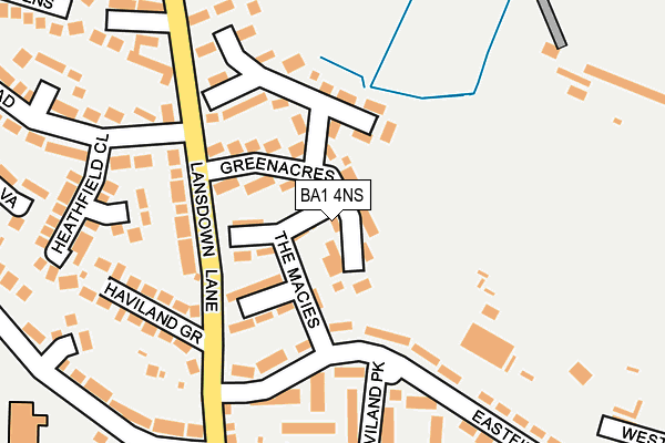 BA1 4NS map - OS OpenMap – Local (Ordnance Survey)