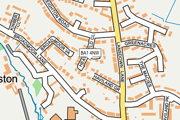 BA1 4NW map - OS OpenMap – Local (Ordnance Survey)