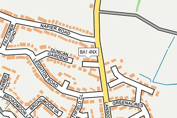 BA1 4NX map - OS OpenMap – Local (Ordnance Survey)