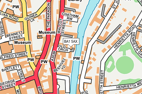 BA1 5AX map - OS OpenMap – Local (Ordnance Survey)