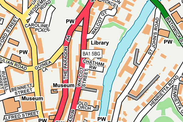 BA1 5BG map - OS OpenMap – Local (Ordnance Survey)