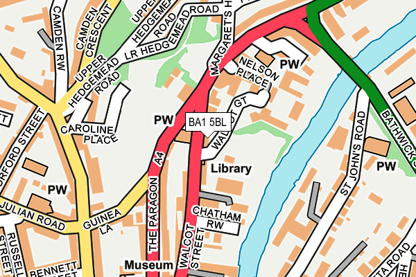 BA1 5BL map - OS OpenMap – Local (Ordnance Survey)