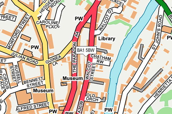 BA1 5BW map - OS OpenMap – Local (Ordnance Survey)