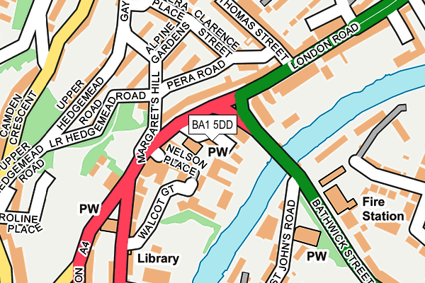 BA1 5DD map - OS OpenMap – Local (Ordnance Survey)