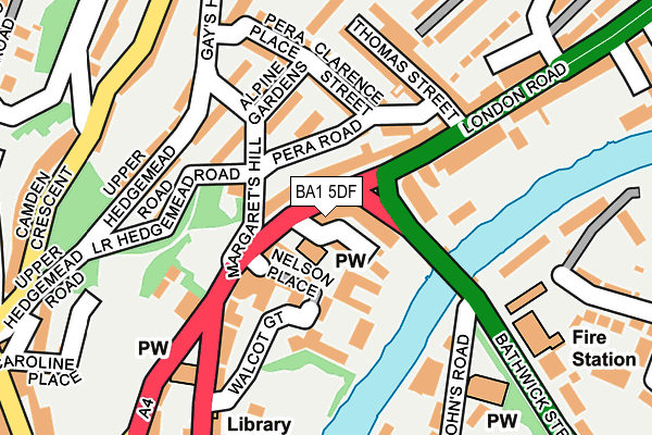 BA1 5DF map - OS OpenMap – Local (Ordnance Survey)
