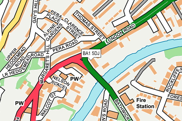 BA1 5DJ map - OS OpenMap – Local (Ordnance Survey)