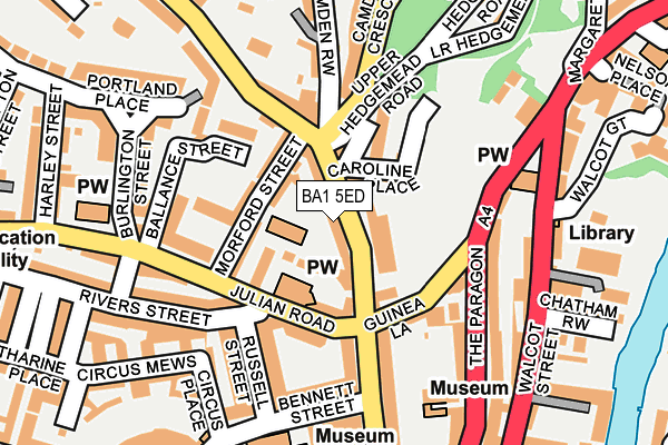 BA1 5ED map - OS OpenMap – Local (Ordnance Survey)
