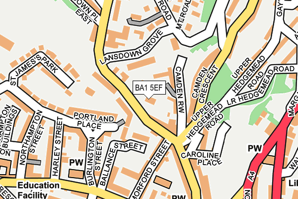 BA1 5EF map - OS OpenMap – Local (Ordnance Survey)