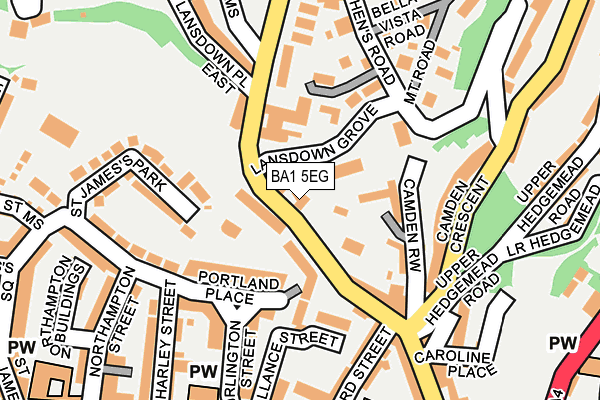 BA1 5EG map - OS OpenMap – Local (Ordnance Survey)