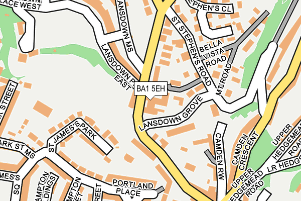 BA1 5EH map - OS OpenMap – Local (Ordnance Survey)