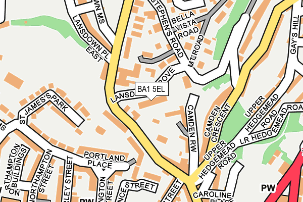 BA1 5EL map - OS OpenMap – Local (Ordnance Survey)