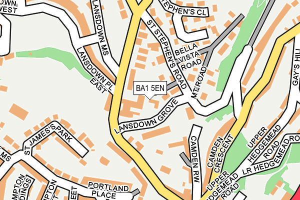 BA1 5EN map - OS OpenMap – Local (Ordnance Survey)