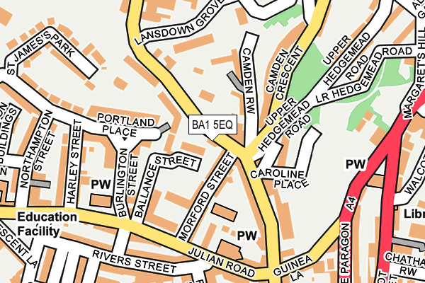 BA1 5EQ map - OS OpenMap – Local (Ordnance Survey)