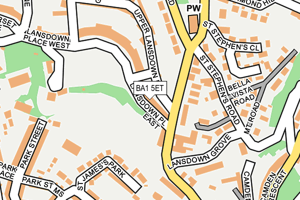 BA1 5ET map - OS OpenMap – Local (Ordnance Survey)