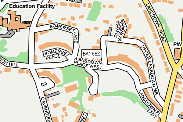 BA1 5EZ map - OS OpenMap – Local (Ordnance Survey)