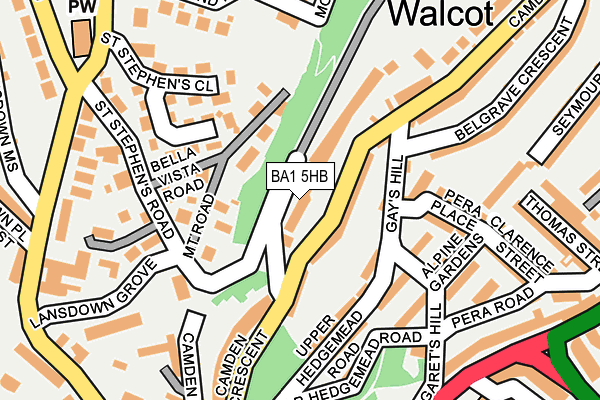 BA1 5HB map - OS OpenMap – Local (Ordnance Survey)