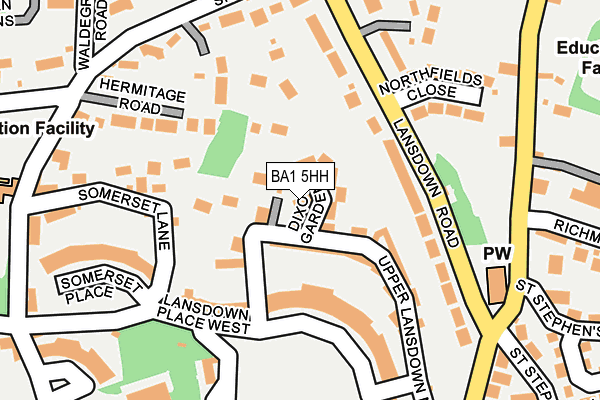 BA1 5HH map - OS OpenMap – Local (Ordnance Survey)