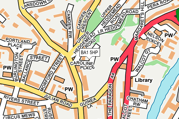 BA1 5HP map - OS OpenMap – Local (Ordnance Survey)