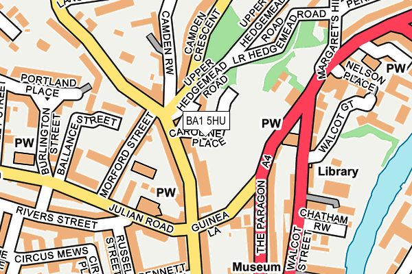 BA1 5HU map - OS OpenMap – Local (Ordnance Survey)