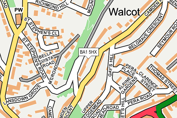 BA1 5HX map - OS OpenMap – Local (Ordnance Survey)