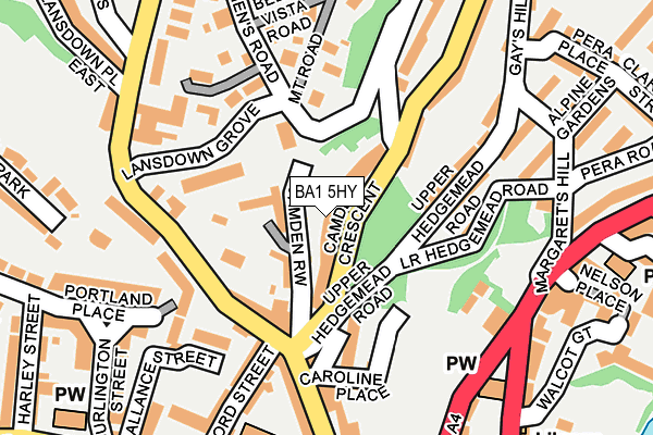 BA1 5HY map - OS OpenMap – Local (Ordnance Survey)