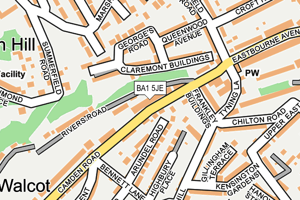 BA1 5JE map - OS OpenMap – Local (Ordnance Survey)