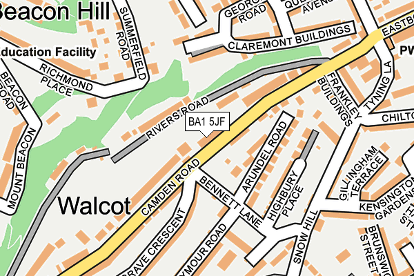 BA1 5JF map - OS OpenMap – Local (Ordnance Survey)