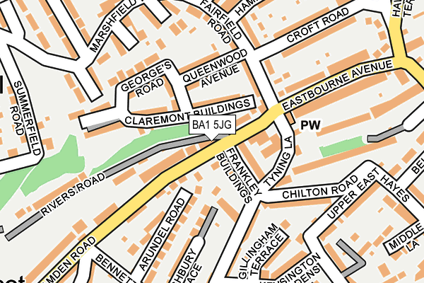 BA1 5JG map - OS OpenMap – Local (Ordnance Survey)