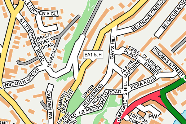 BA1 5JH map - OS OpenMap – Local (Ordnance Survey)