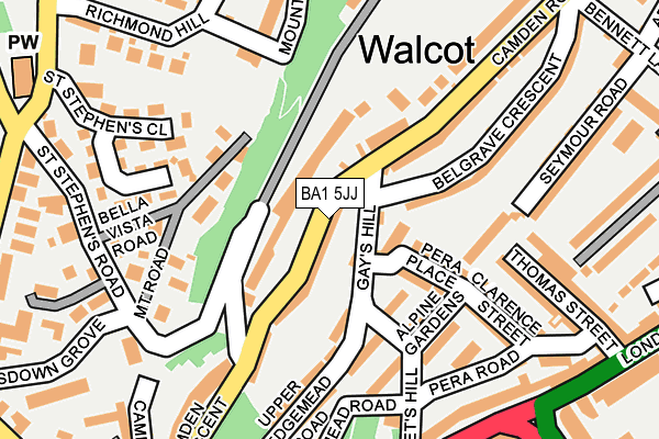 BA1 5JJ map - OS OpenMap – Local (Ordnance Survey)