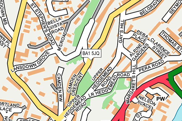BA1 5JQ map - OS OpenMap – Local (Ordnance Survey)
