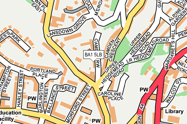 BA1 5LB map - OS OpenMap – Local (Ordnance Survey)
