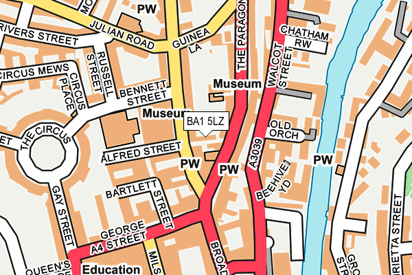 BA1 5LZ map - OS OpenMap – Local (Ordnance Survey)