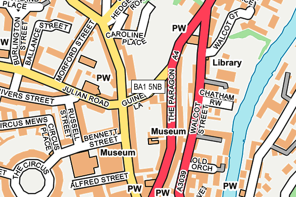 BA1 5NB map - OS OpenMap – Local (Ordnance Survey)
