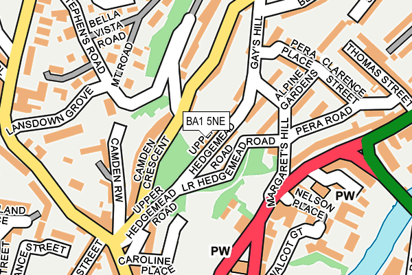 BA1 5NE map - OS OpenMap – Local (Ordnance Survey)
