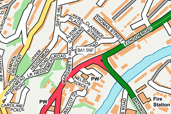 BA1 5NF map - OS OpenMap – Local (Ordnance Survey)