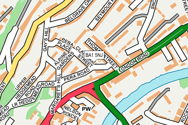 BA1 5NJ map - OS OpenMap – Local (Ordnance Survey)