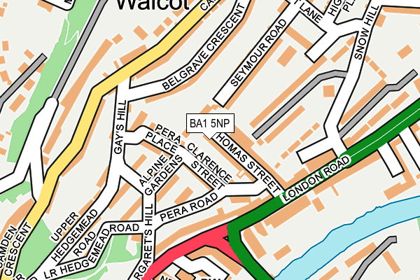 BA1 5NP map - OS OpenMap – Local (Ordnance Survey)