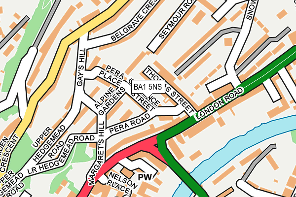 BA1 5NS map - OS OpenMap – Local (Ordnance Survey)