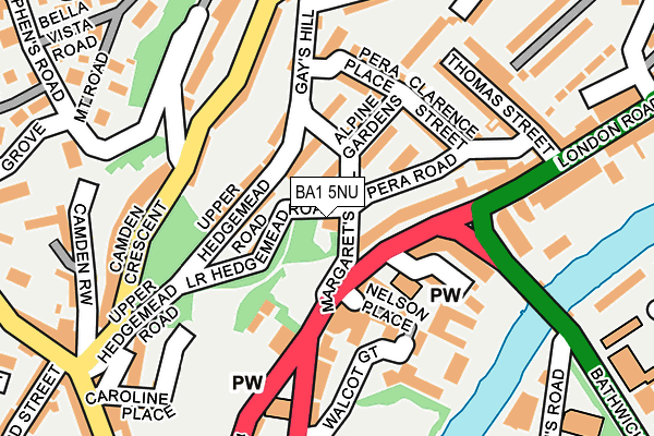 BA1 5NU map - OS OpenMap – Local (Ordnance Survey)