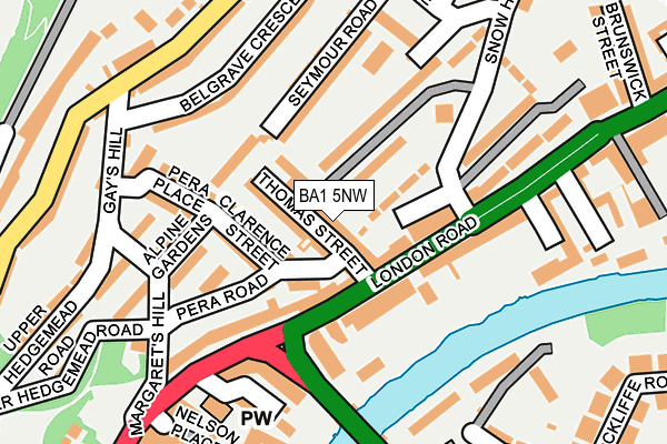 BA1 5NW map - OS OpenMap – Local (Ordnance Survey)