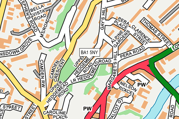 BA1 5NY map - OS OpenMap – Local (Ordnance Survey)