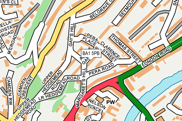 BA1 5PB map - OS OpenMap – Local (Ordnance Survey)
