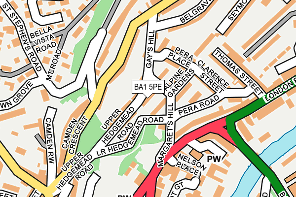 BA1 5PE map - OS OpenMap – Local (Ordnance Survey)