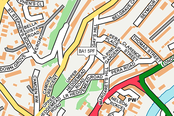 BA1 5PF map - OS OpenMap – Local (Ordnance Survey)