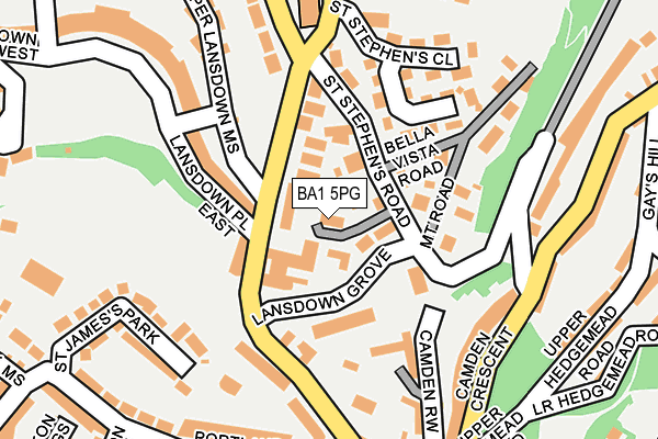 BA1 5PG map - OS OpenMap – Local (Ordnance Survey)