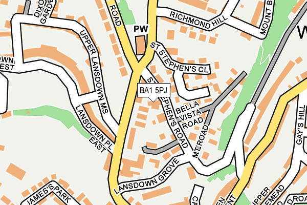 BA1 5PJ map - OS OpenMap – Local (Ordnance Survey)