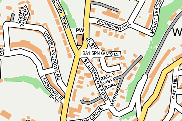 BA1 5PN map - OS OpenMap – Local (Ordnance Survey)